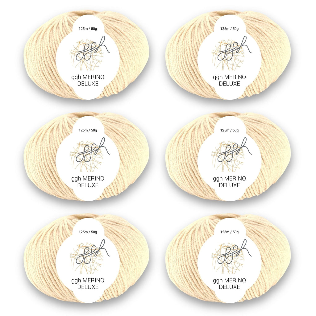 ggh Merino Deluxe - 300g Set (6x50g) - 009 - Creme - Rebecca - Online.de
