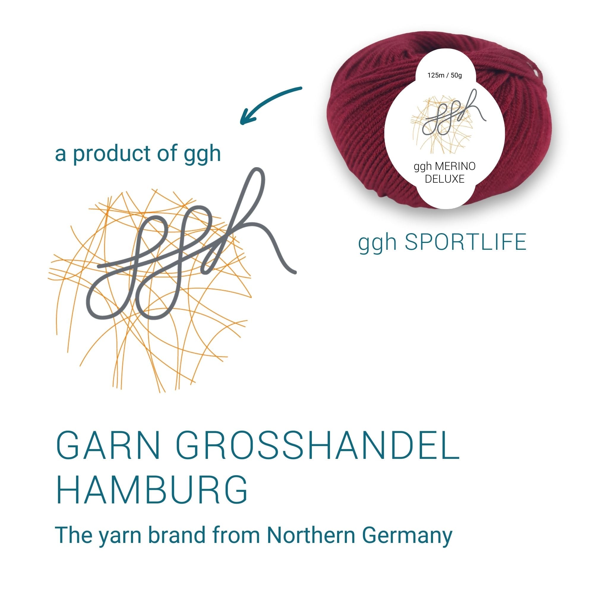 ggh Merino Deluxe - 300g Set (6x50g) - 010 - Bordeauxrot - Rebecca - Online.de