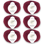 ggh Merino Deluxe - 300g Set (6x50g) - 010 - Bordeauxrot - Rebecca - Online.de