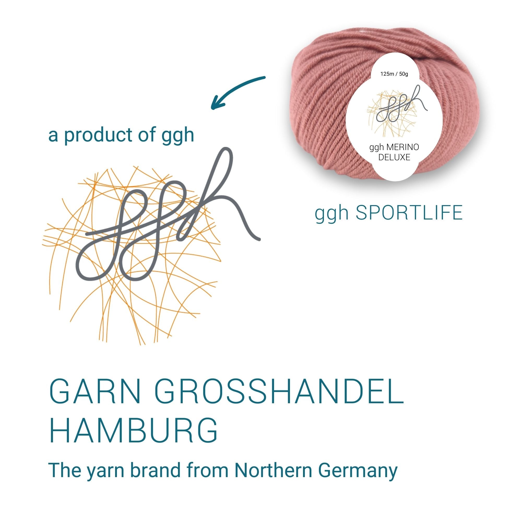 ggh Merino Deluxe - 300g Set (6x50g) - 013 - Rosenholz - Rebecca - Online.de