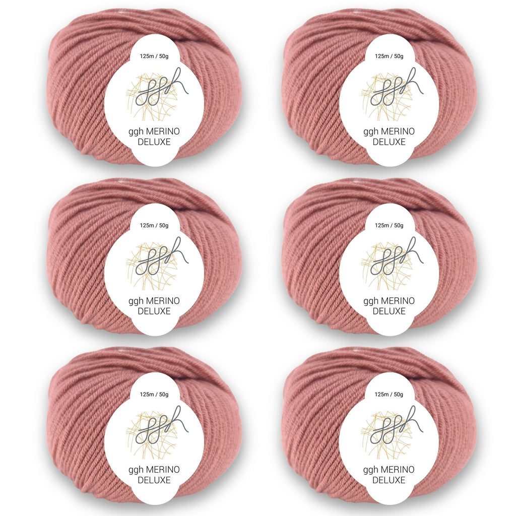 ggh Merino Deluxe - 300g Set (6x50g) - 013 - Rosenholz - Rebecca - Online.de