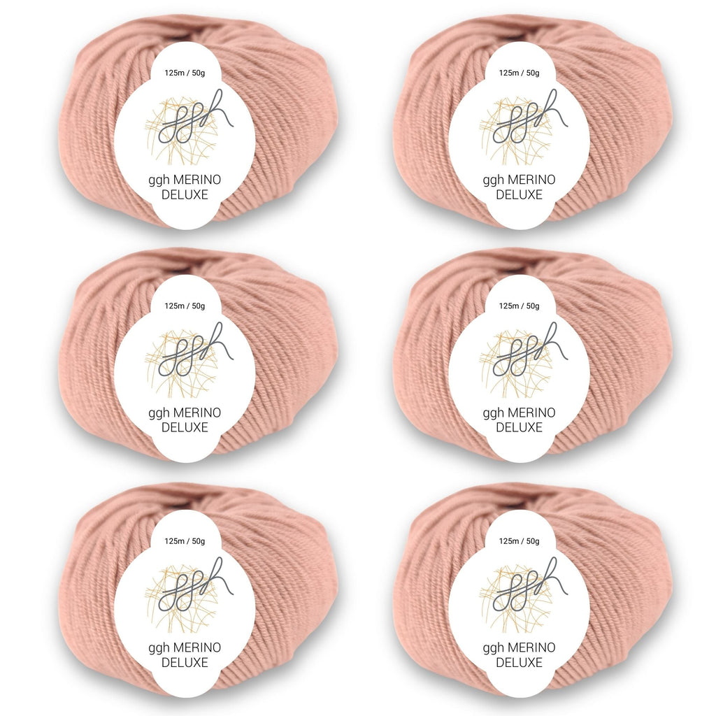 ggh Merino Deluxe - 300g Set (6x50g) - 014 - Flamingo Pink - Rebecca - Online.de