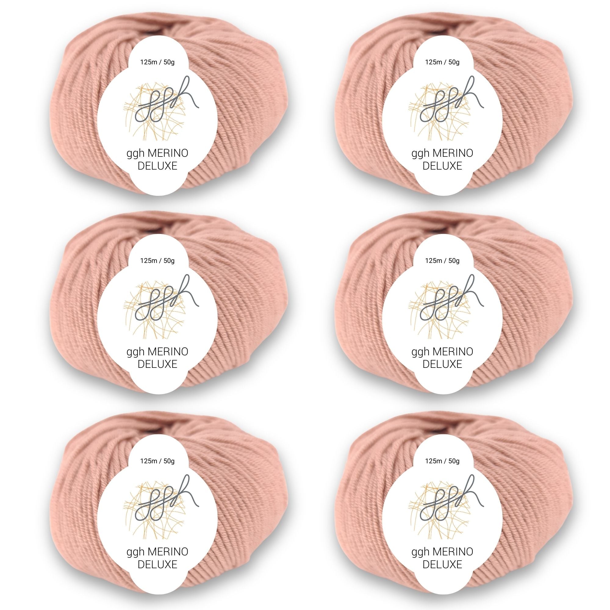 ggh Merino Deluxe - 300g Set (6x50g) - 014 - Flamingo Pink - Rebecca - Online.de
