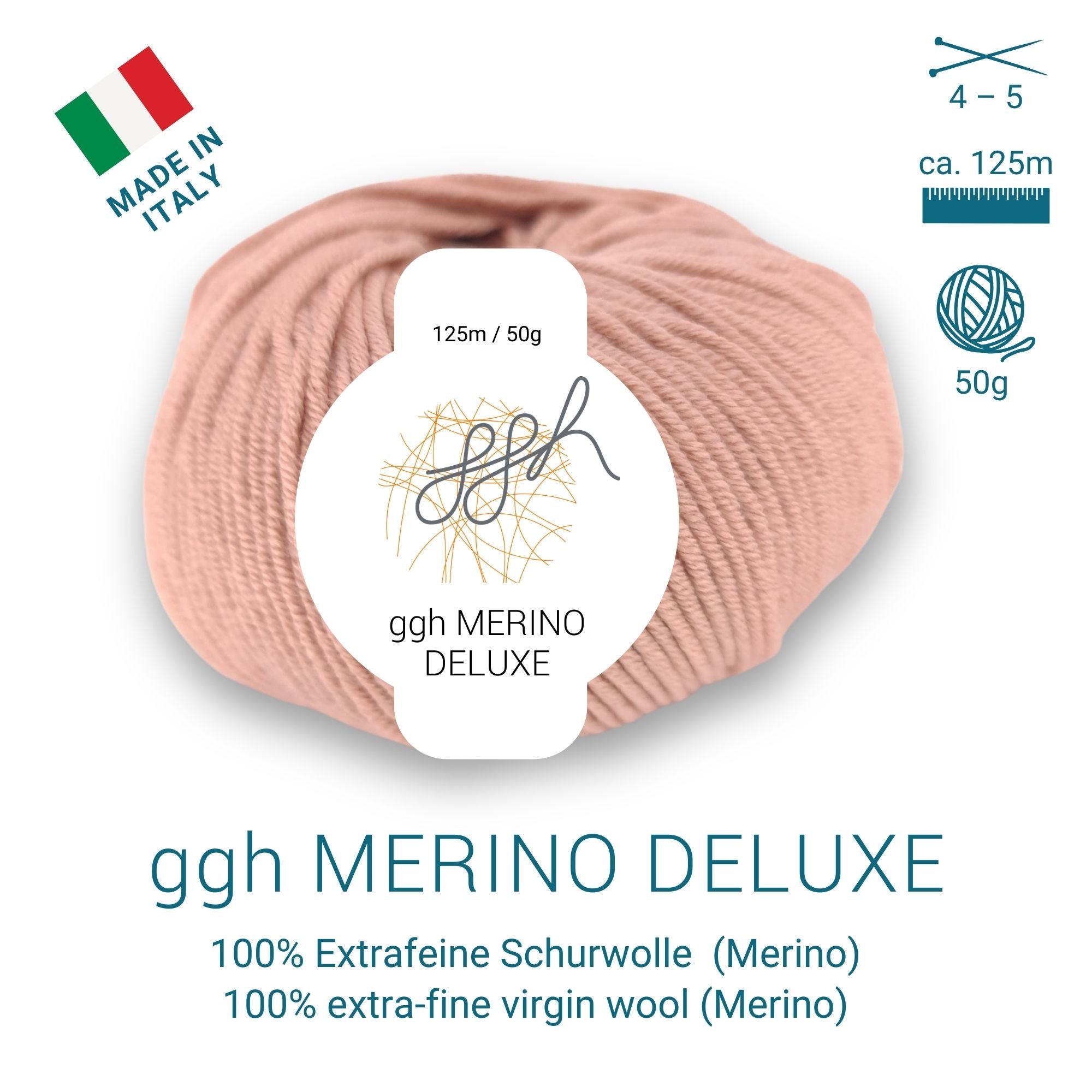 ggh Merino Deluxe - 300g Set (6x50g) - 014 - Flamingo Pink - Rebecca - Online.de