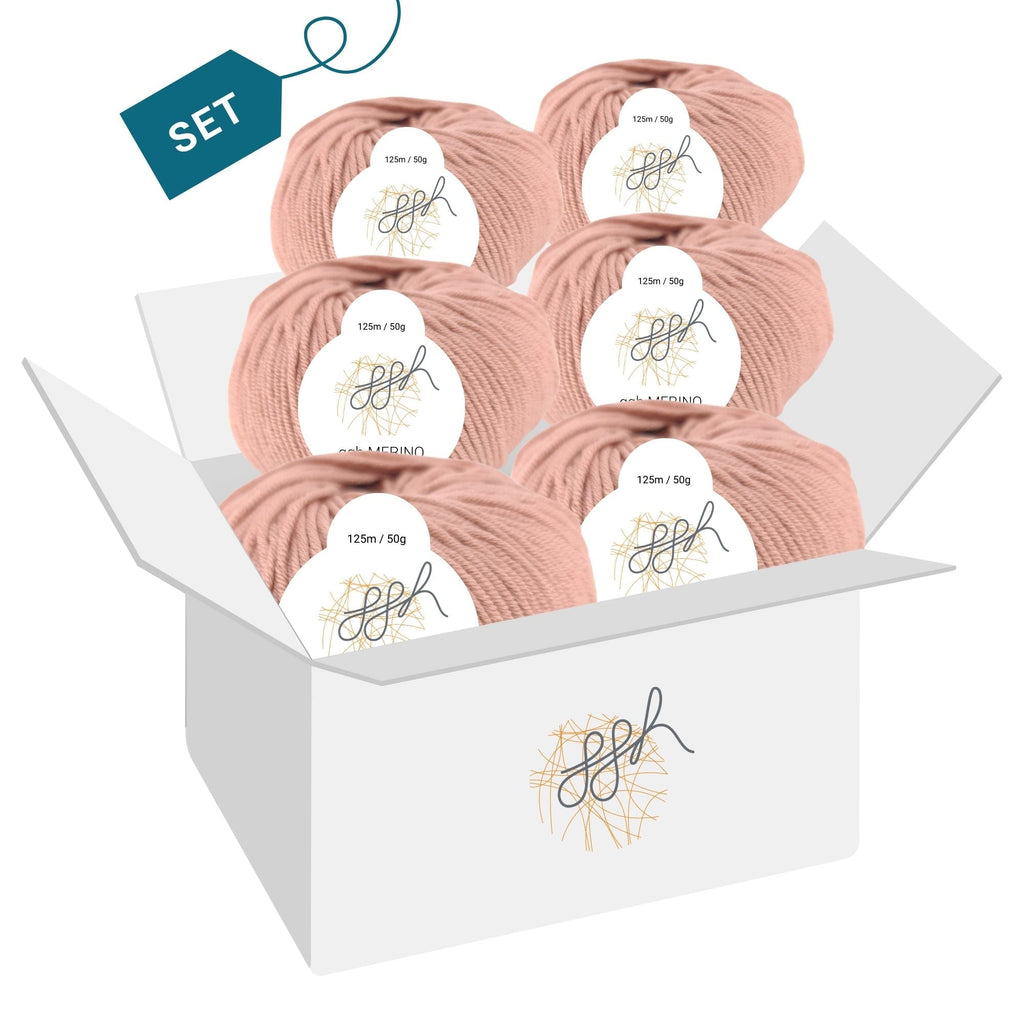 ggh Merino Deluxe - 300g Set (6x50g) - 014 - Flamingo Pink - Rebecca - Online.de