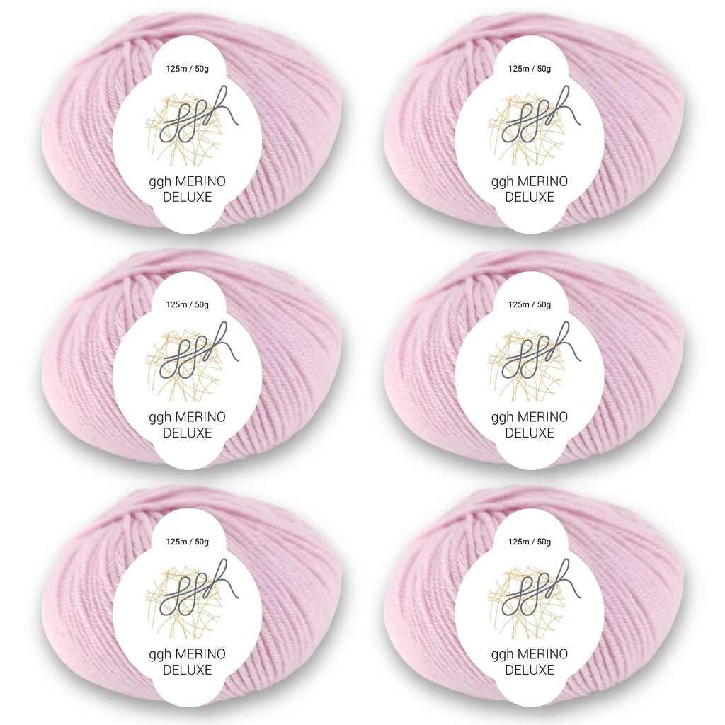 ggh Merino Deluxe - 300g Set (6x50g) - 015 - Zartrosa - Rebecca - Online.de