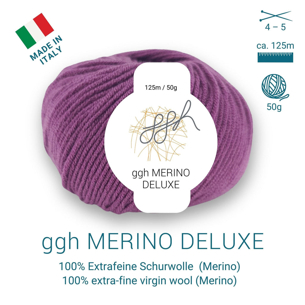 ggh Merino Deluxe - 300g Set (6x50g) - 016 - Granatrot - Rebecca - Online.de