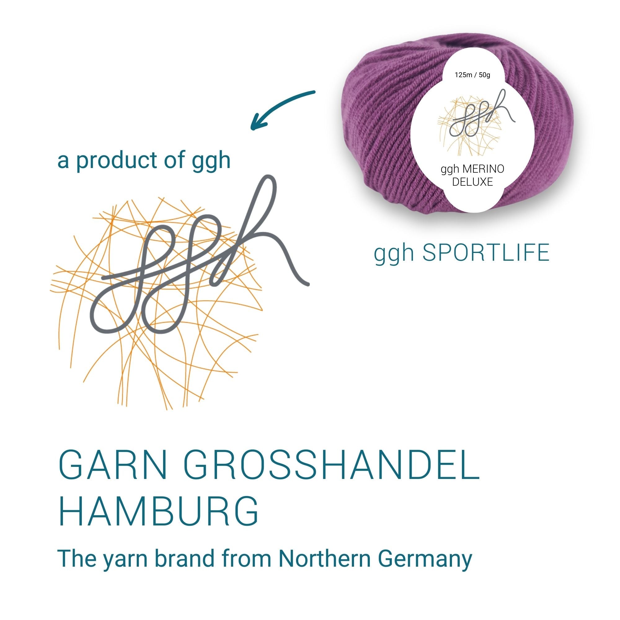 ggh Merino Deluxe - 300g Set (6x50g) - 016 - Granatrot - Rebecca - Online.de