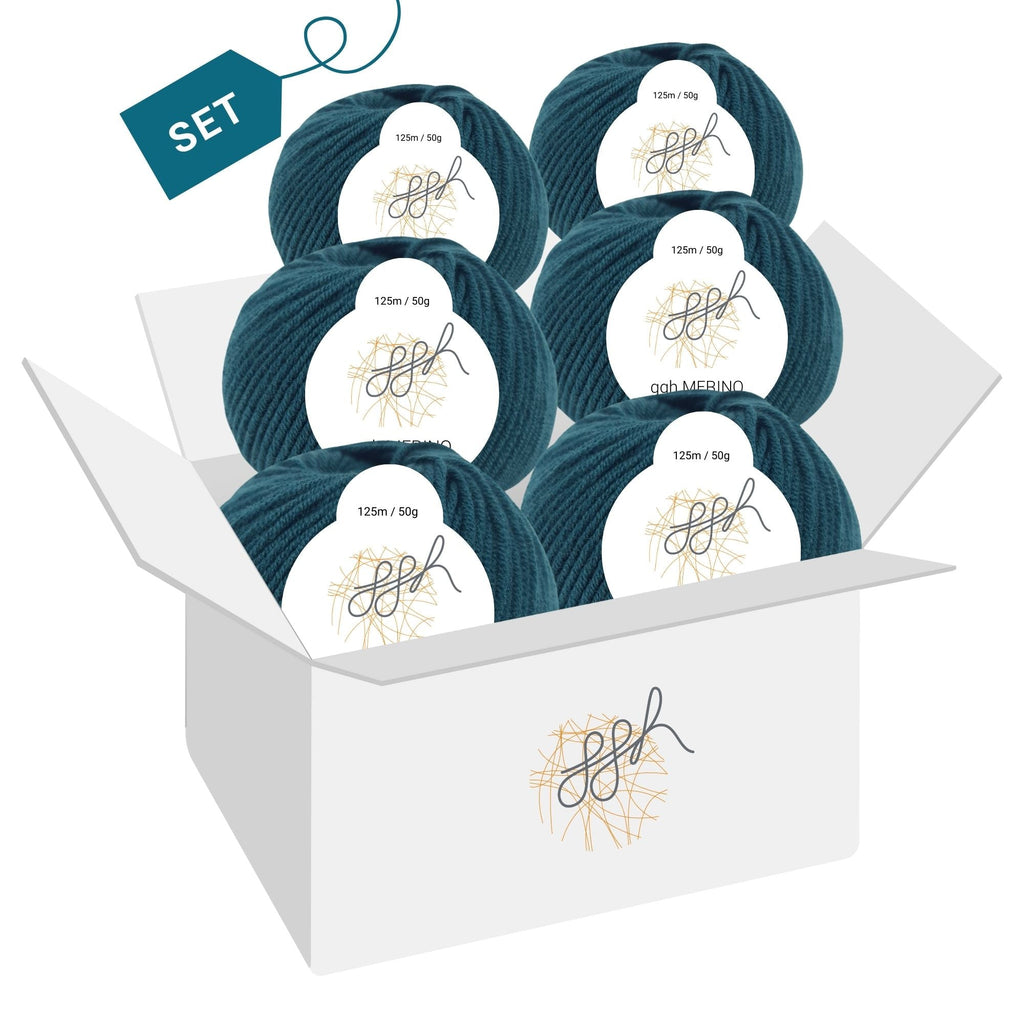 ggh Merino Deluxe - 300g Set (6x50g) - 017 - Jägergrün - Rebecca - Online.de