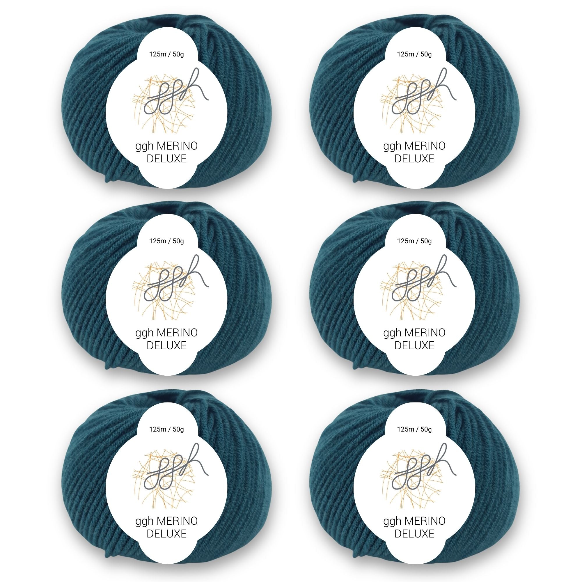 ggh Merino Deluxe - 300g Set (6x50g) - 017 - Jägergrün - Rebecca - Online.de