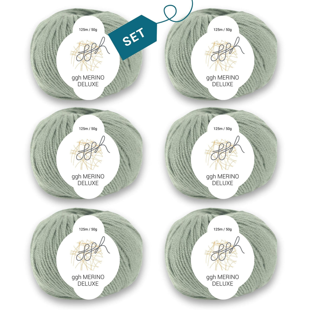 ggh Merino Deluxe - 300g Set (6x50g) - 018 - Schilfgrün - Rebecca - Online.de