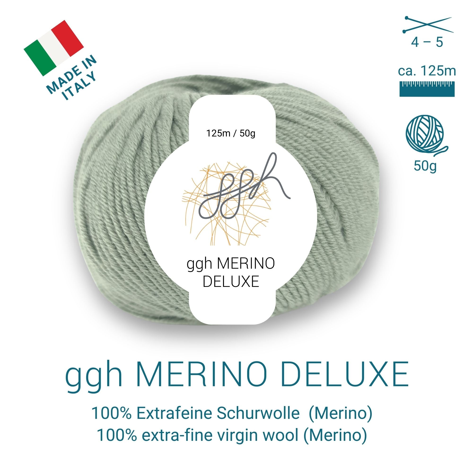 ggh Merino Deluxe - 300g Set (6x50g) - 018 - Schilfgrün - Rebecca - Online.de