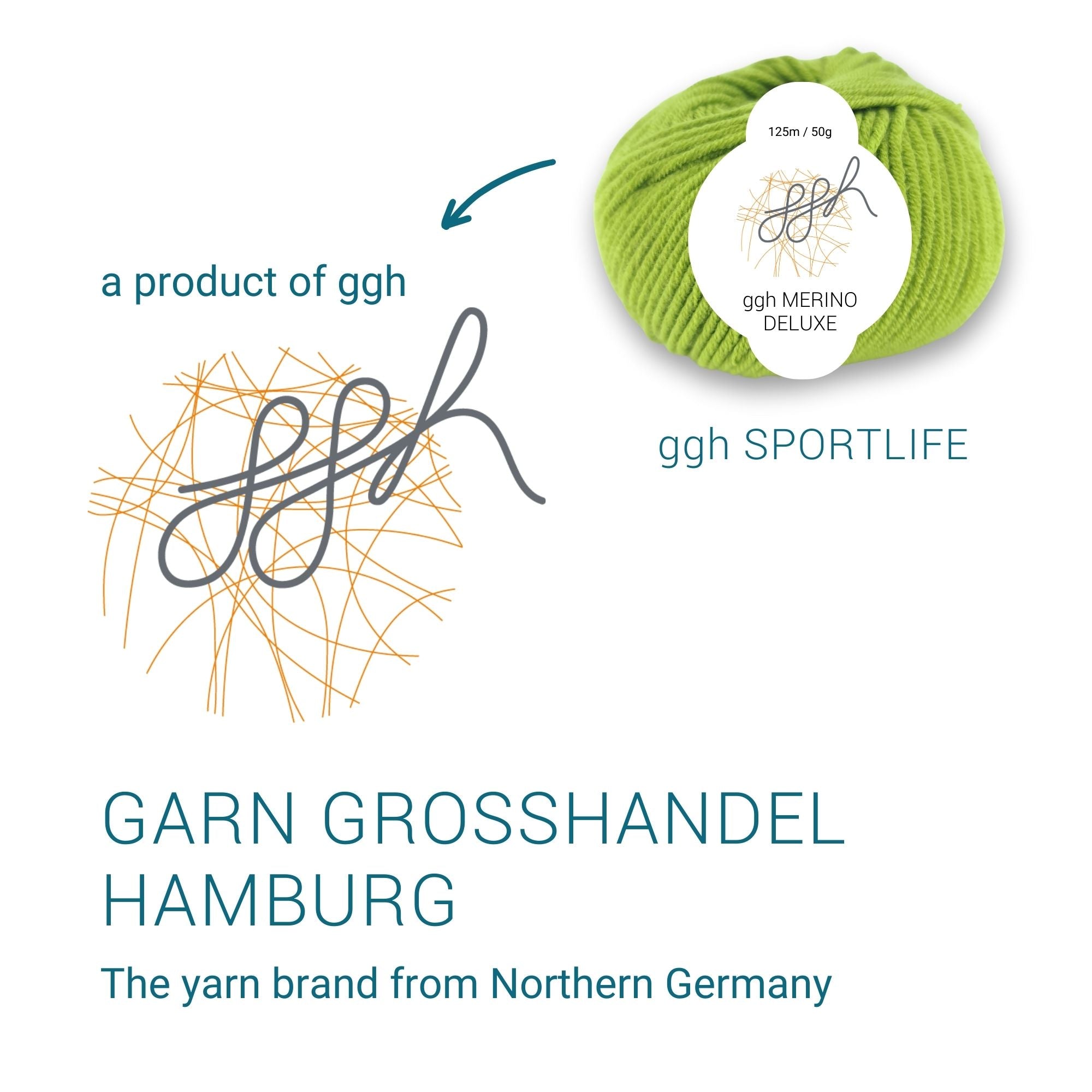 ggh Merino Deluxe - 300g Set (6x50g) - 020 - Moos - Rebecca - Online.de