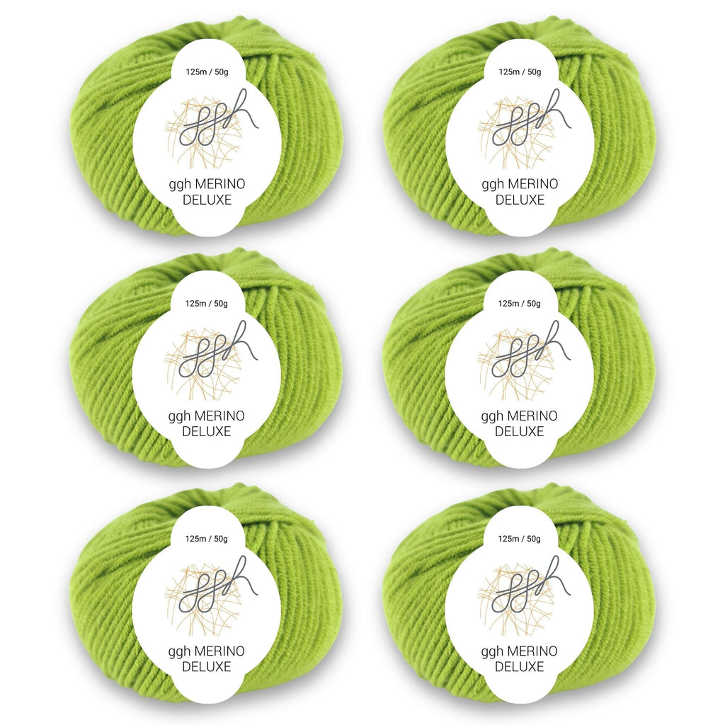 ggh Merino Deluxe - 300g Set (6x50g) - 020 - Moos - Rebecca - Online.de