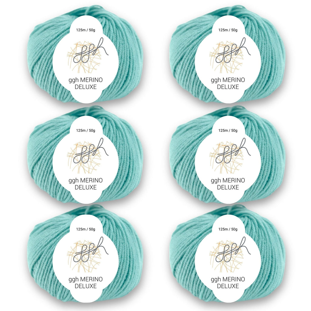 ggh Merino Deluxe - 300g Set (6x50g) - 021 - Türkis - Rebecca - Online.de
