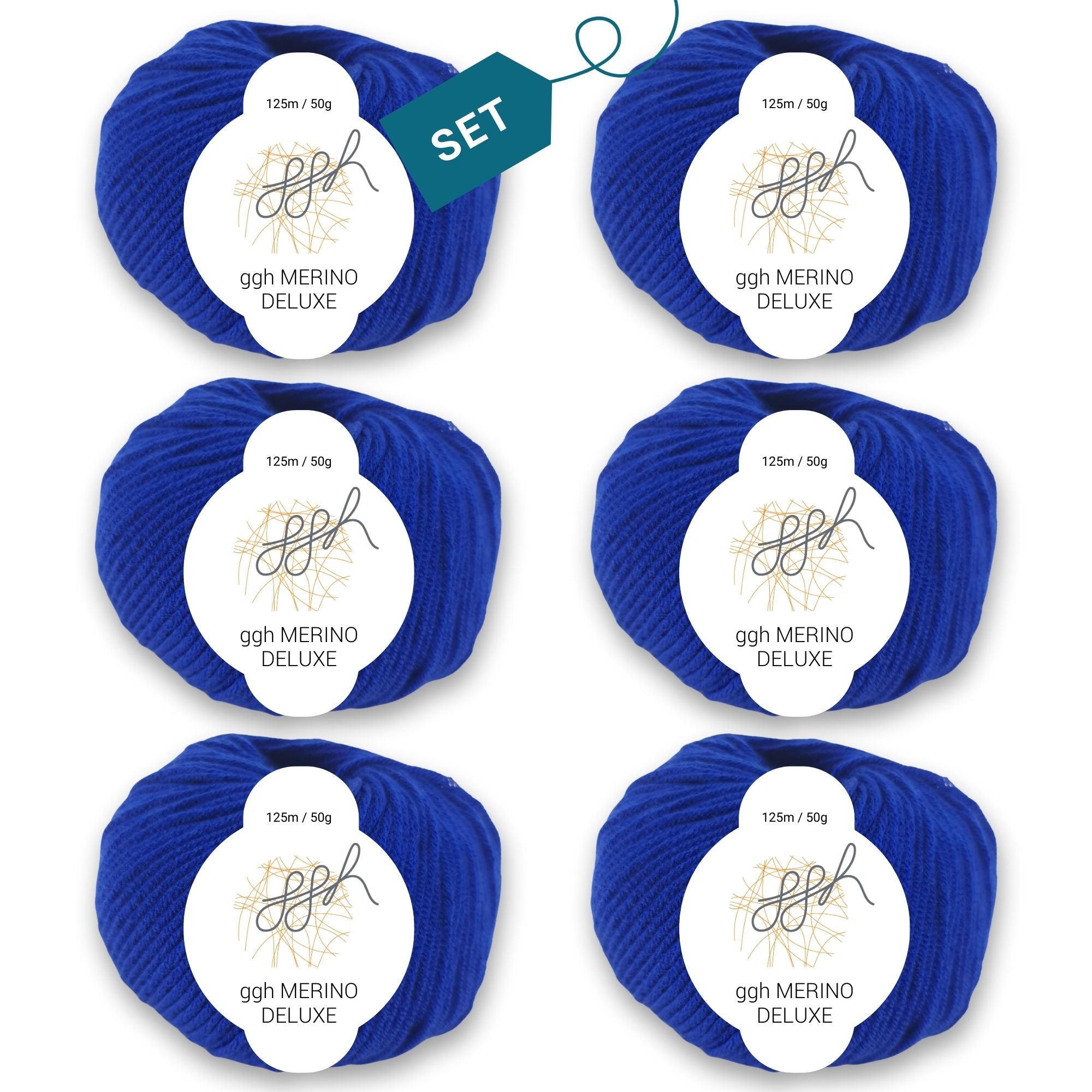 ggh Merino Deluxe - 300g Set (6x50g) - 022 - Dunkelblau - Rebecca - Online.de