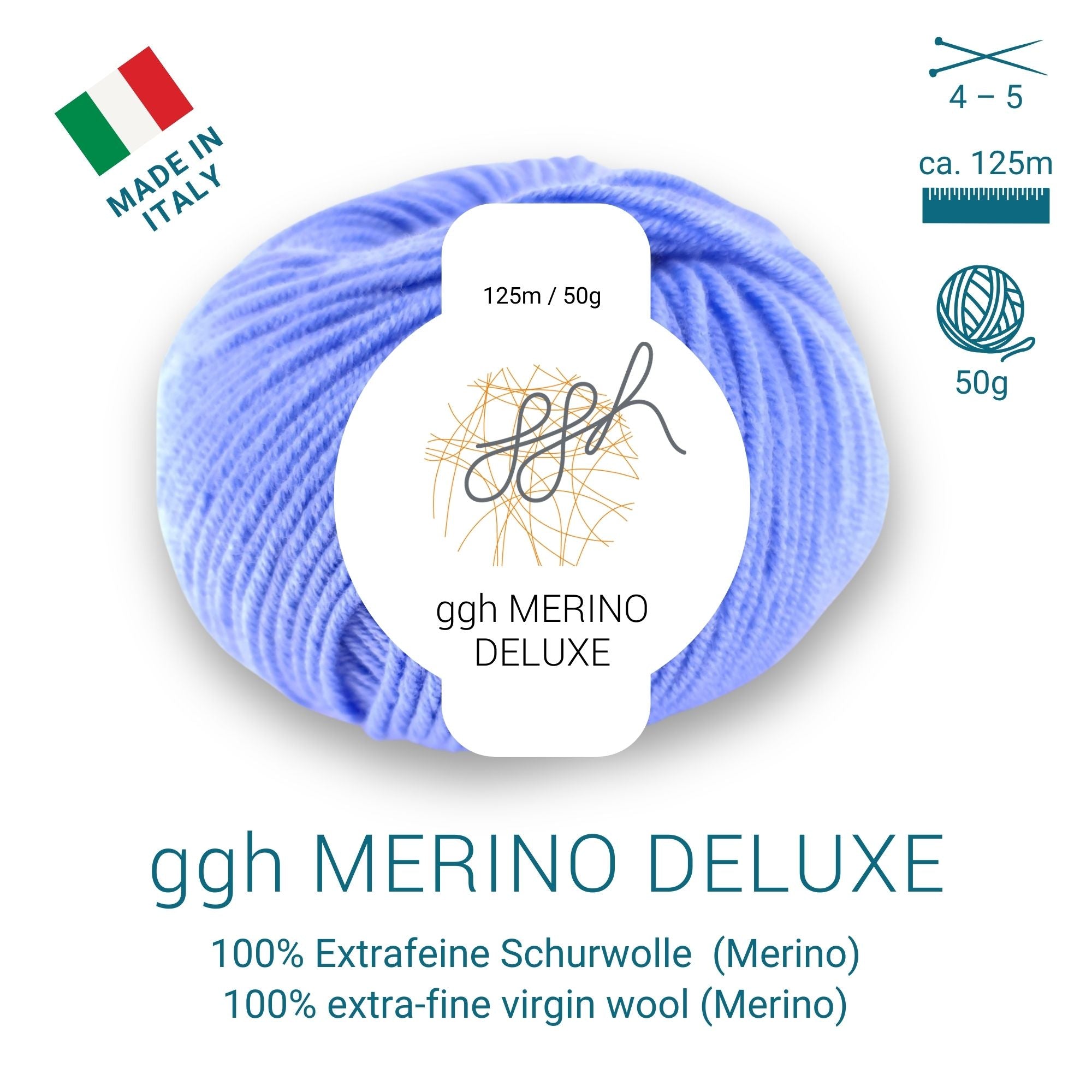 ggh Merino Deluxe - 300g Set (6x50g) - 023 - Hellblau - Rebecca - Online.de