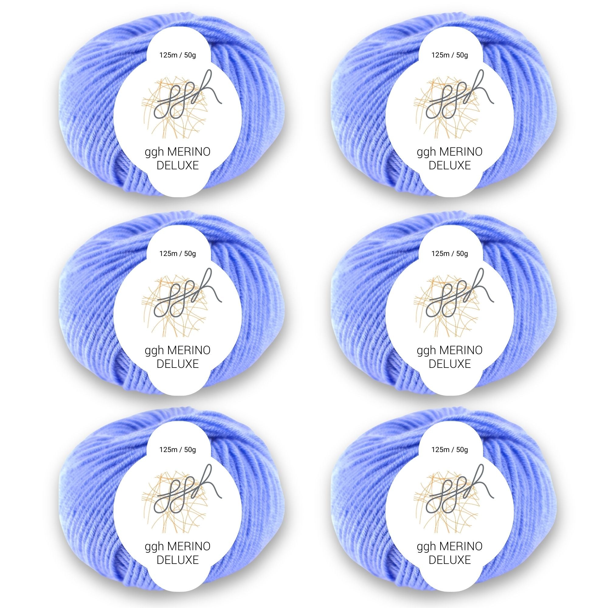 ggh Merino Deluxe - 300g Set (6x50g) - 023 - Hellblau - Rebecca - Online.de