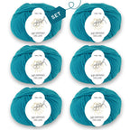 ggh Merino Deluxe - 300g Set (6x50g) - 025 - Ozeangrün - Rebecca - Online.de