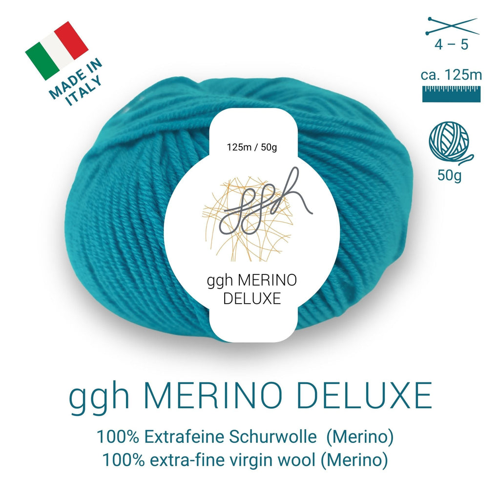 ggh Merino Deluxe - 300g Set (6x50g) - 025 - Ozeangrün - Rebecca - Online.de