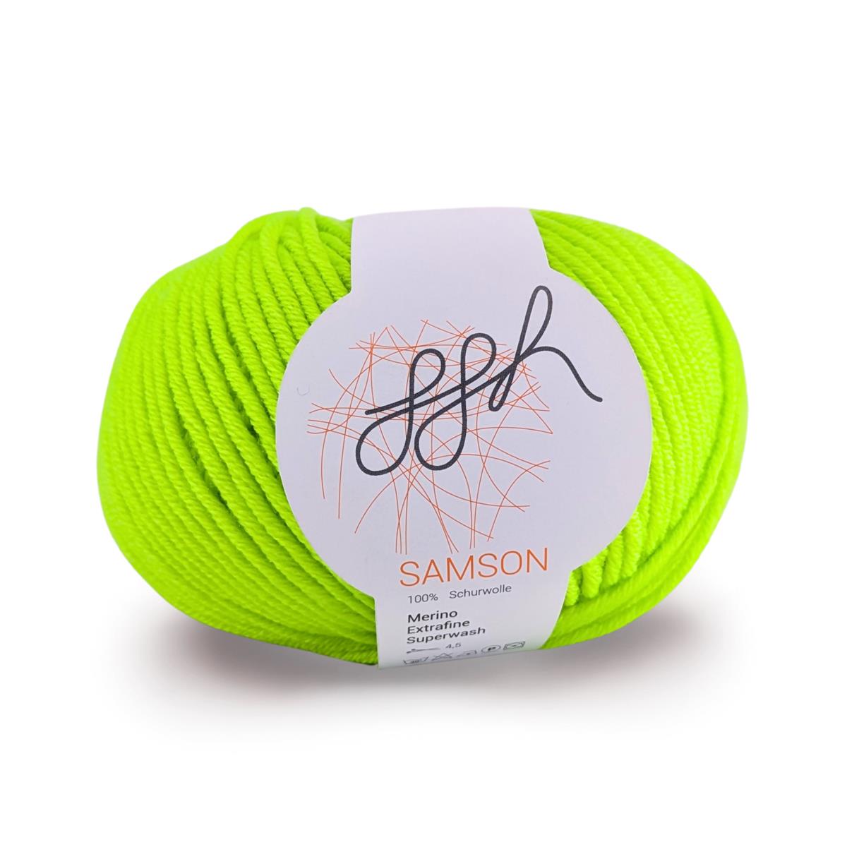 ggh Samson | Dicke Merinowolle | 120 - Neon Grün – rebecca-online.de