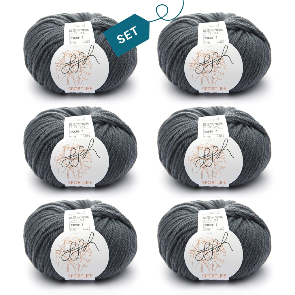 ggh Sportlife Box | Set mit 300g (6x50g) | 002 – Flanelgrau - Rebecca - Online.de