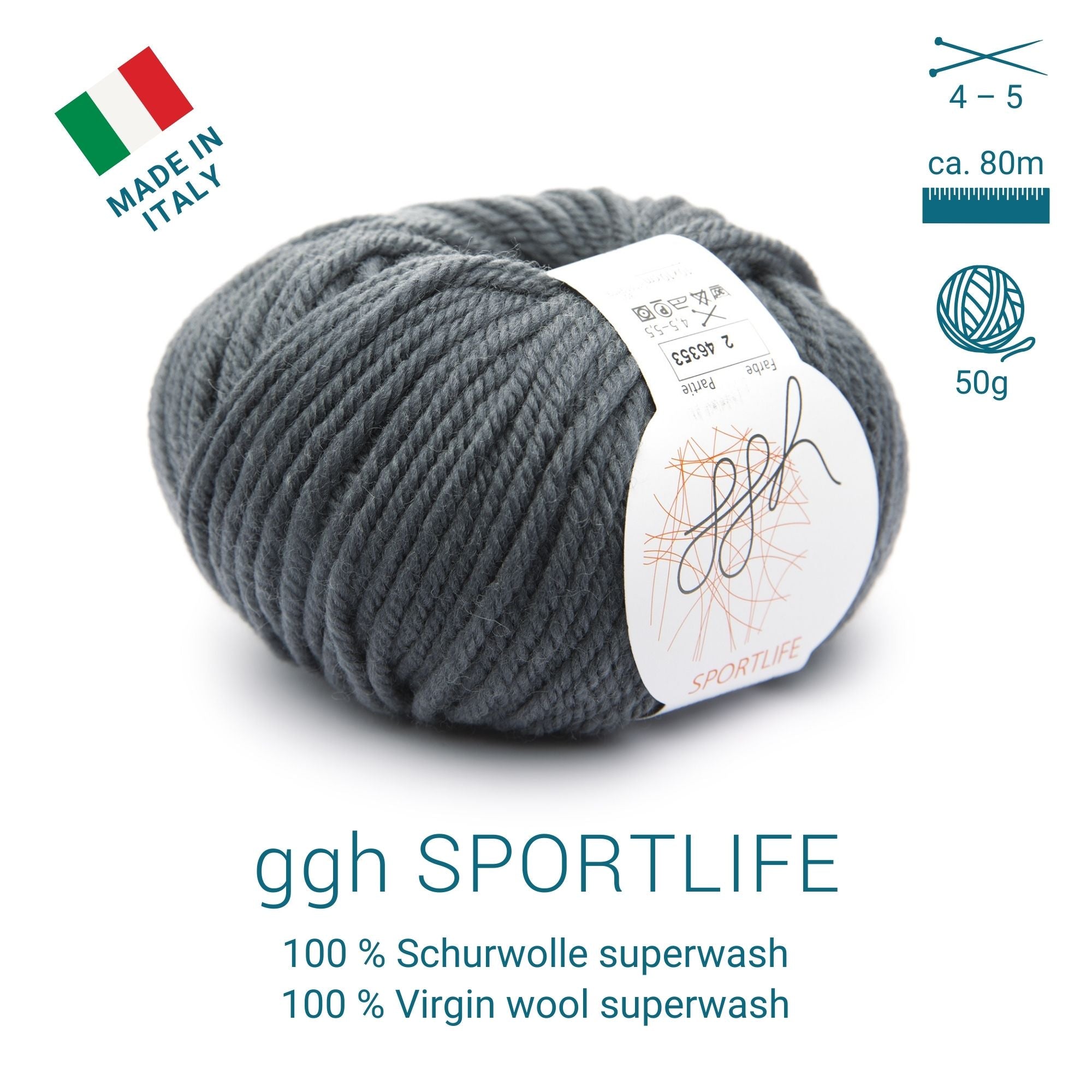 ggh Sportlife Box | Set mit 300g (6x50g) | 002 – Flanelgrau - Rebecca - Online.de