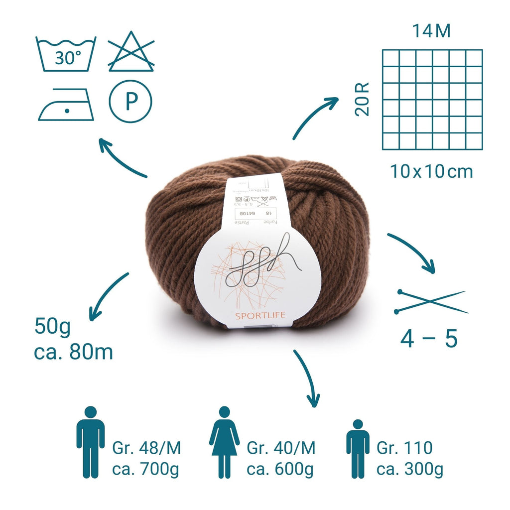 ggh Sportlife Box | Set mit 300g (6x50g) | 018 – Haselnussbraun - Rebecca - Online.de