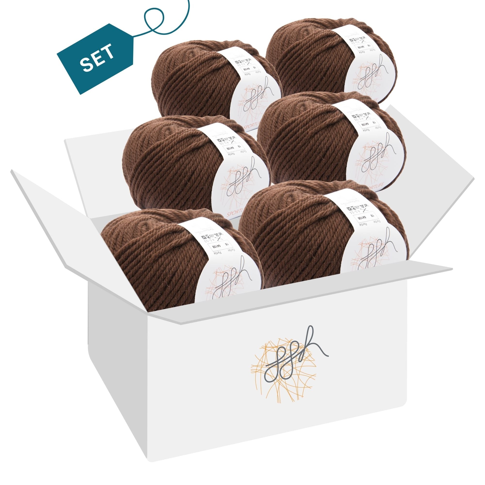 ggh Sportlife Box | Set mit 300g (6x50g) | 018 – Haselnussbraun - Rebecca - Online.de