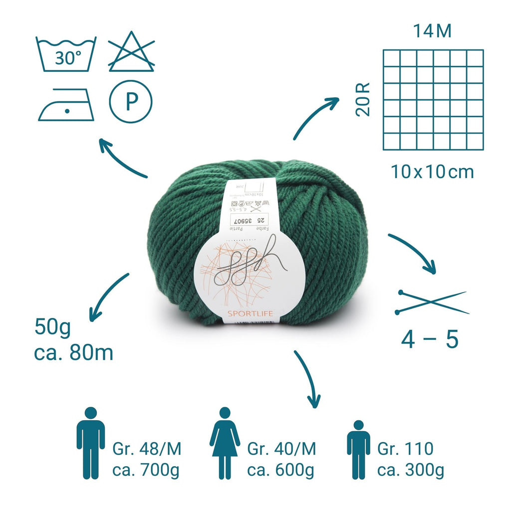 ggh Sportlife Box | Set mit 300g (6x50g) | 025 – Flaschengrün - Rebecca - Online.de