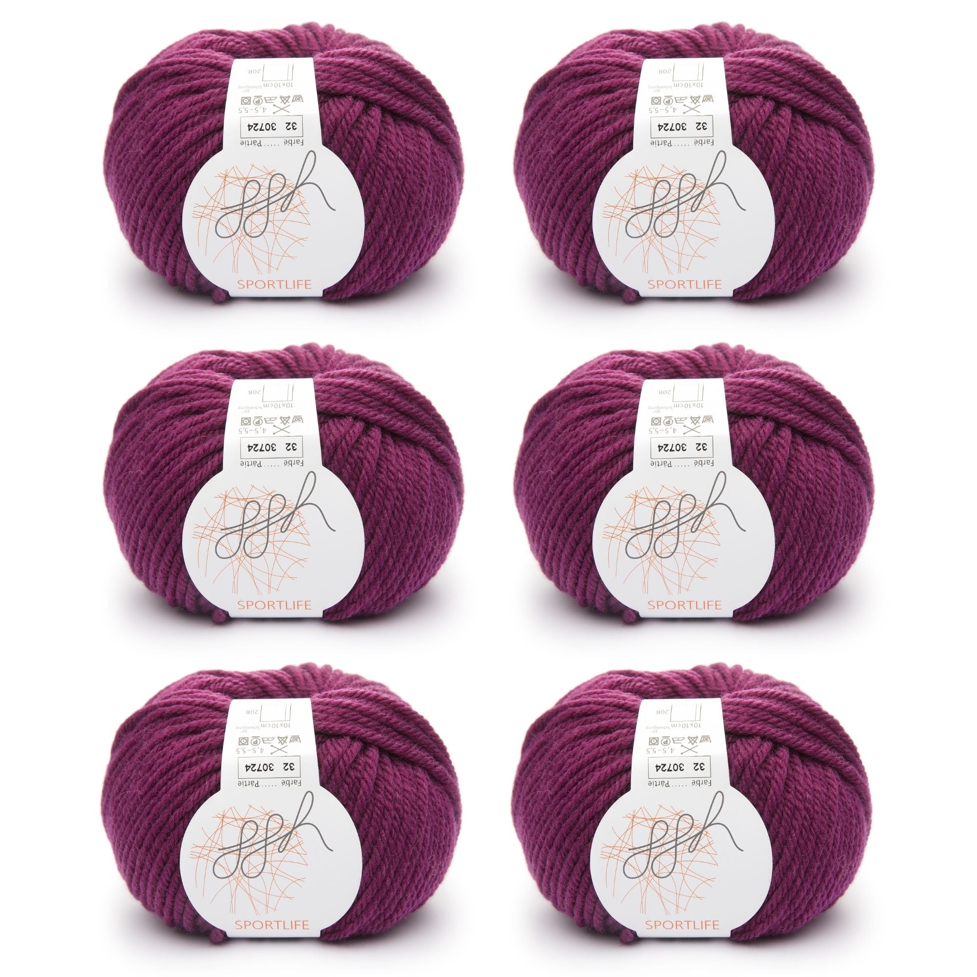ggh Sportlife Box | Set mit 300g (6x50g) | 032 – Granatrot - Rebecca - Online.de