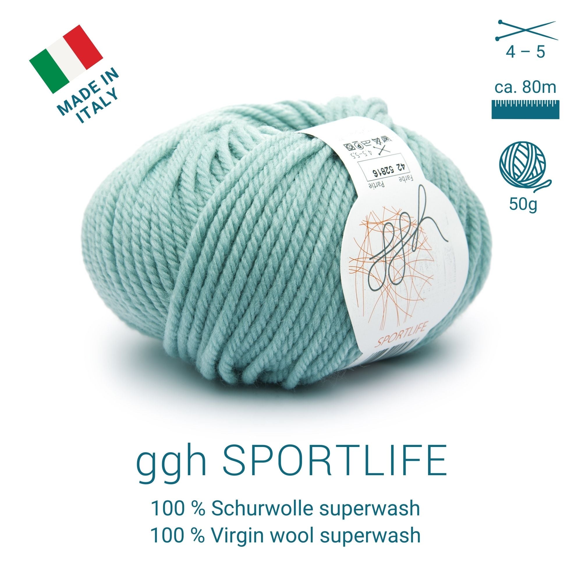 ggh Sportlife Box | Set mit 300g (6x50g) | 042 Mintgrün - Rebecca - Online.de