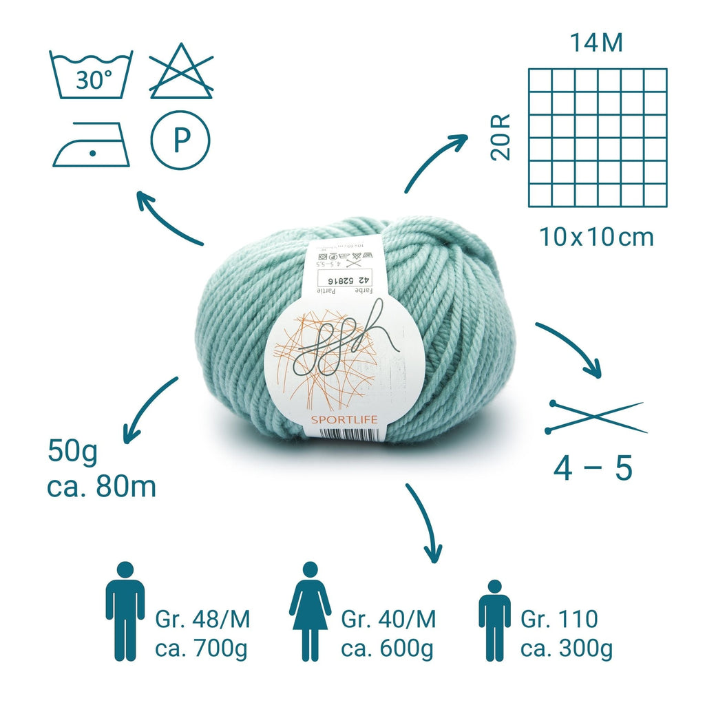 ggh Sportlife Box | Set mit 300g (6x50g) | 042 Mintgrün - Rebecca - Online.de