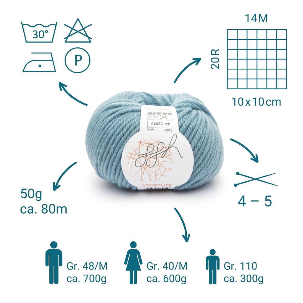 ggh Sportlife Box | Set mit 300g (6x50g) | 044 – Arktisblau - Rebecca - Online.de