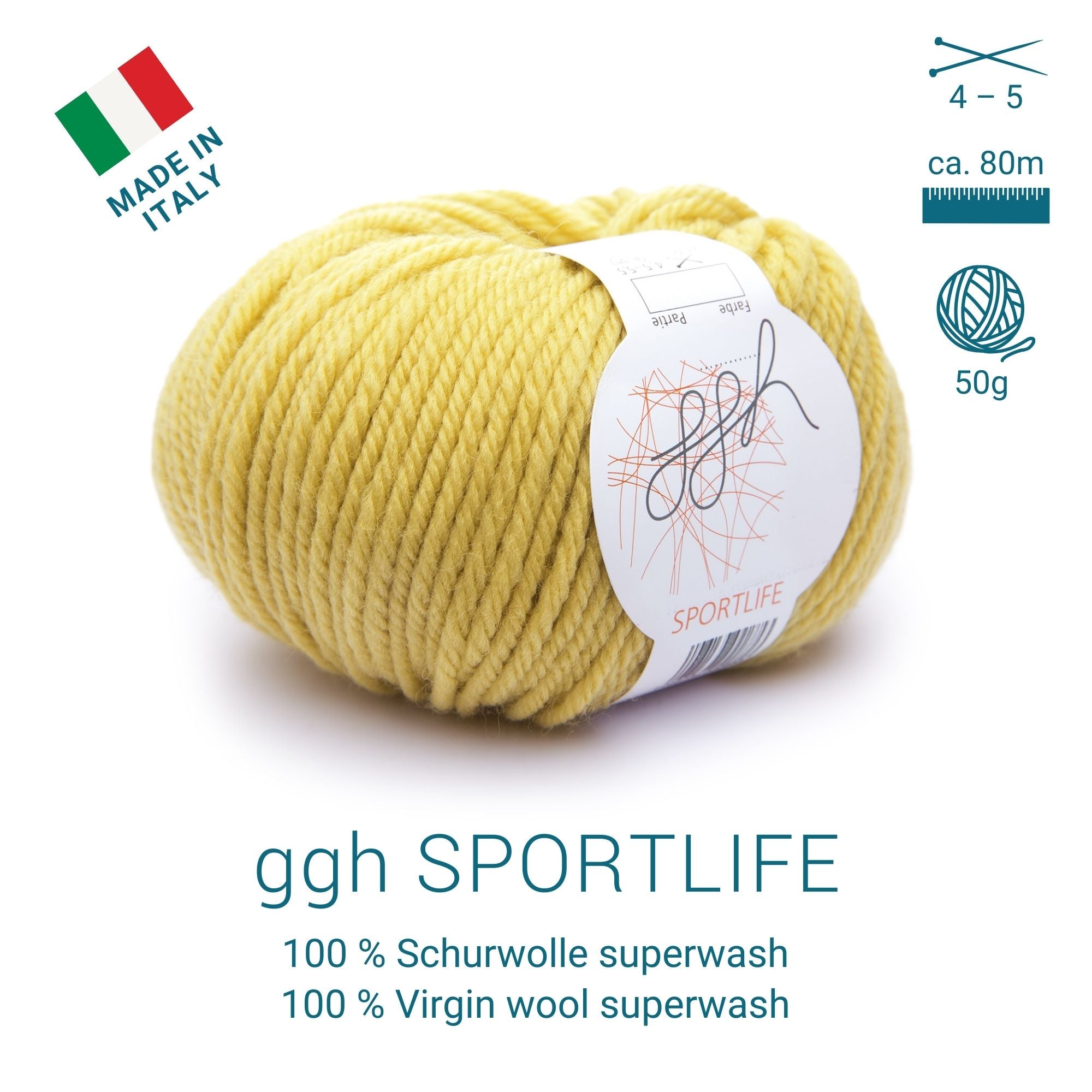 ggh Sportlife Box | Set mit 300g (6x50g) | 048 – Senfgelb - Rebecca - Online.de