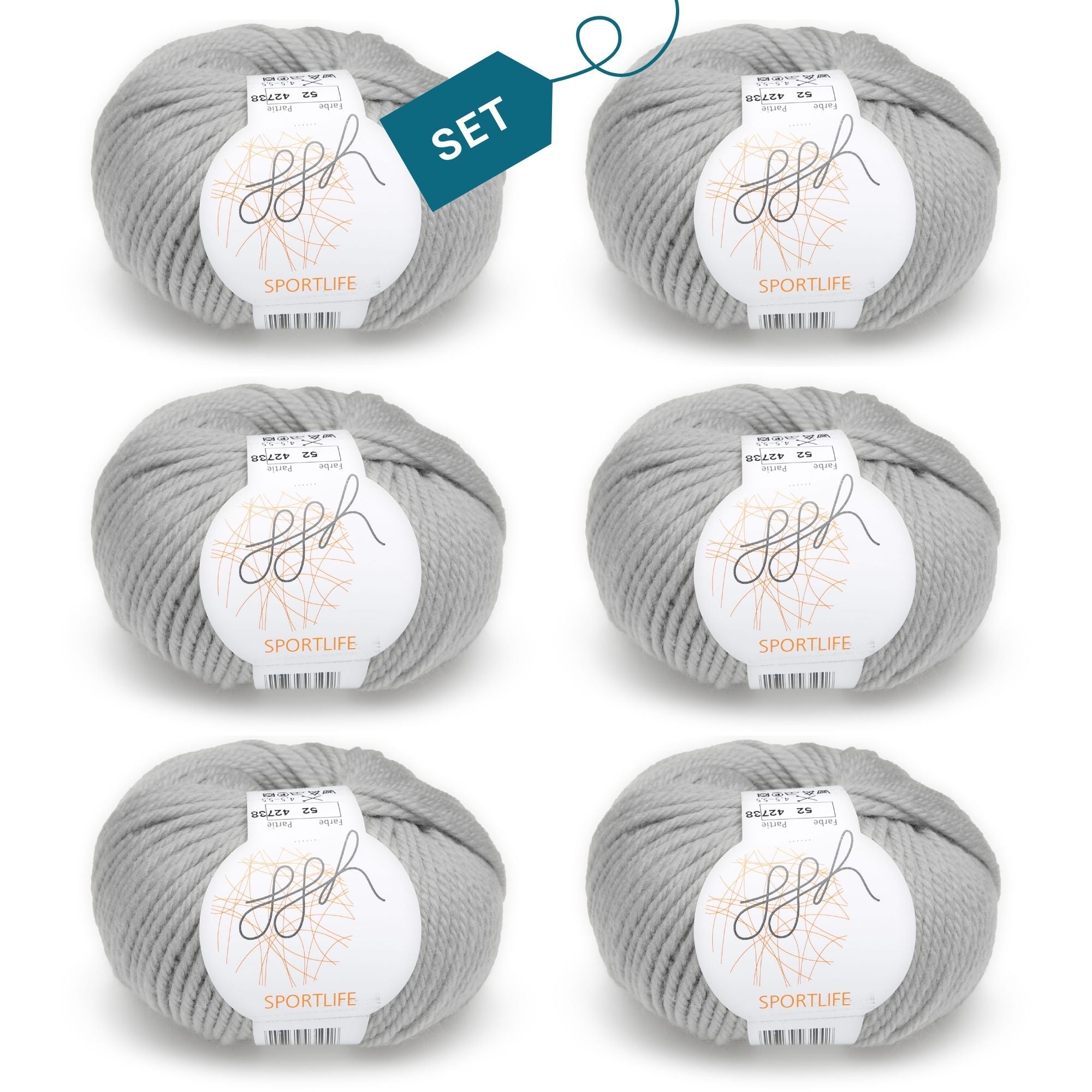 ggh Sportlife Box | Set mit 300g (6x50g) | 052 - Hellgrau - Rebecca - Online.de