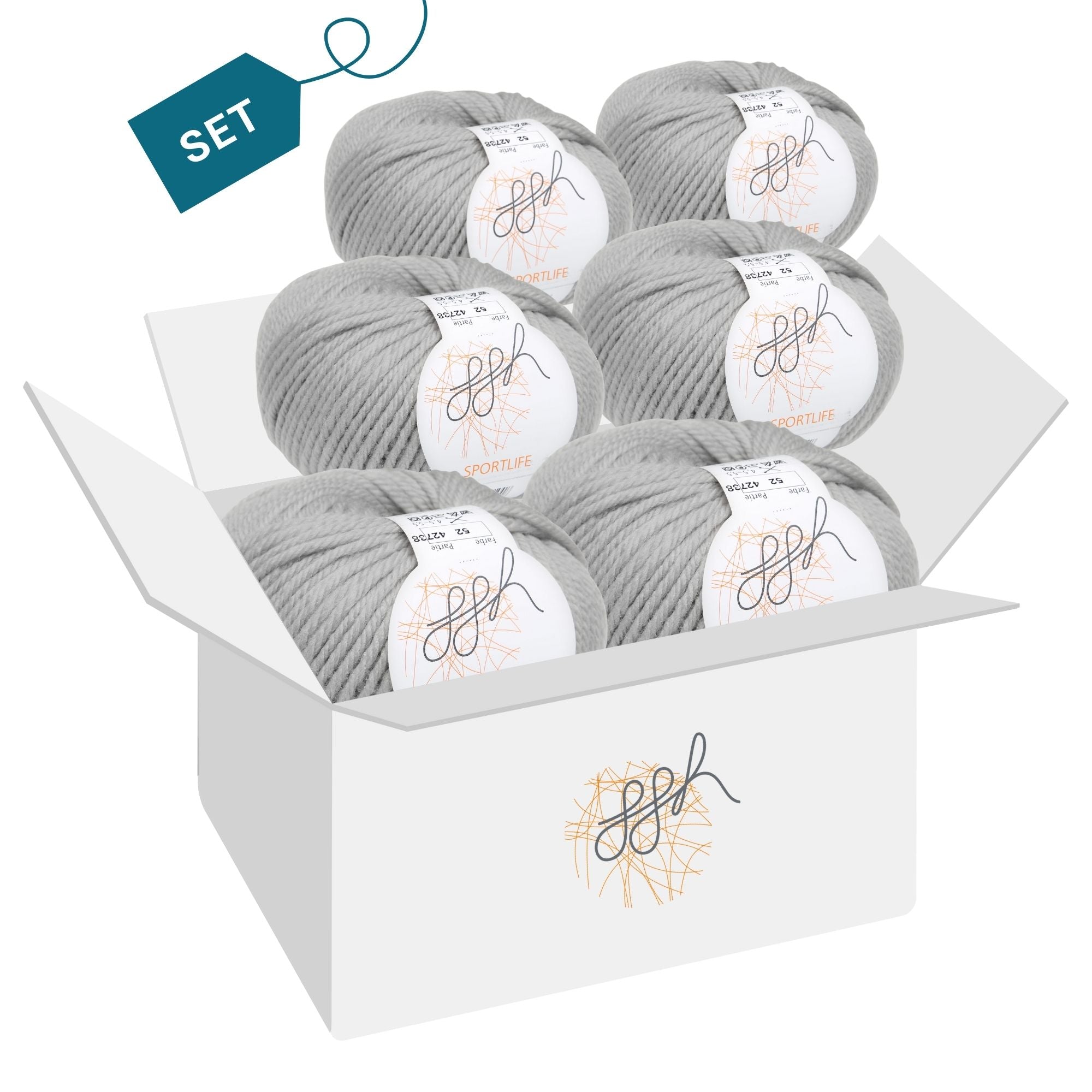 ggh Sportlife Box | Set mit 300g (6x50g) | 052 - Hellgrau - Rebecca - Online.de