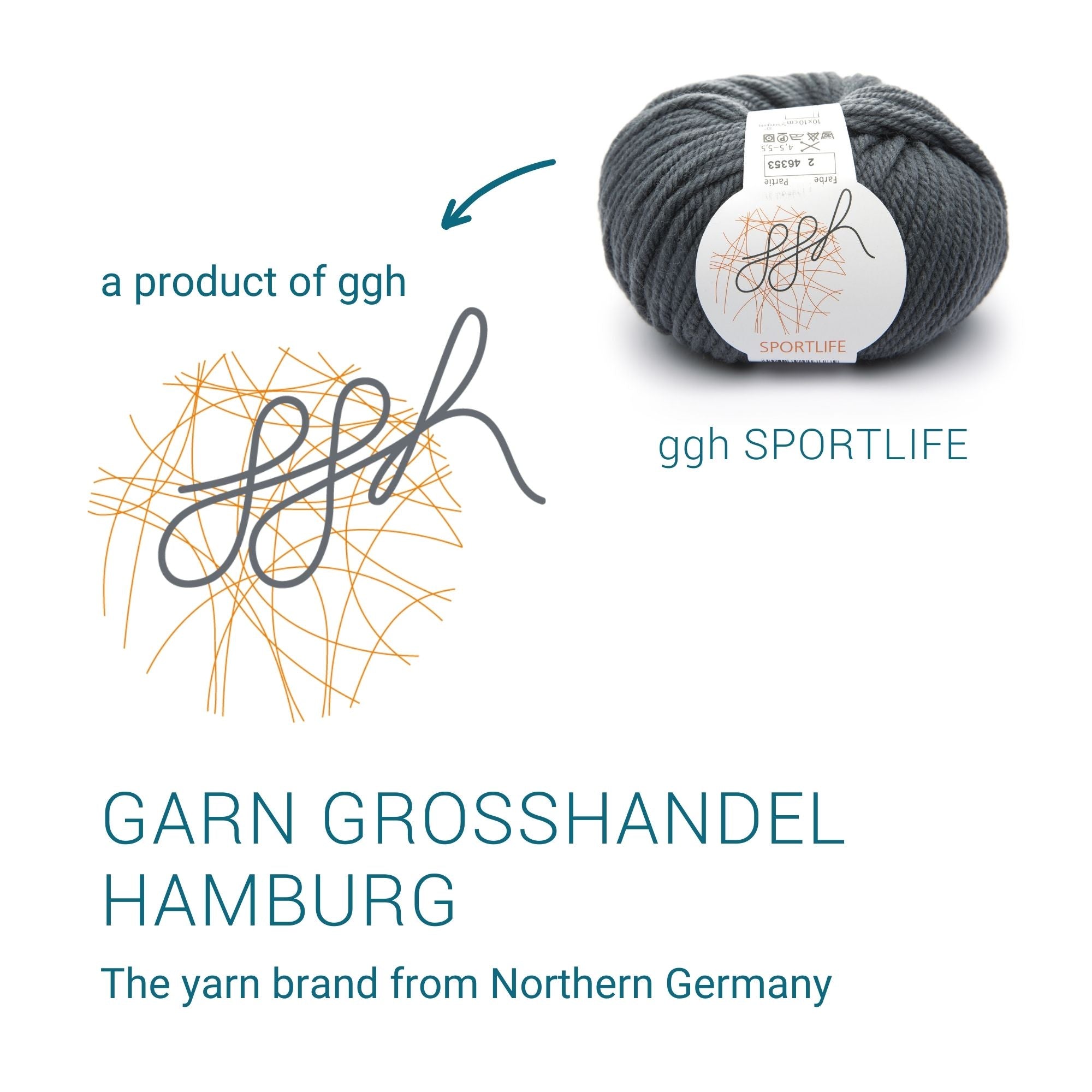 ggh Sportlife | Schurwolle | 80m/50g | 002 - Flanellgrau - Rebecca - Online.de