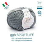 ggh Sportlife | Schurwolle | 80m/50g | 003 - Stahlgrau - Rebecca - Online.de