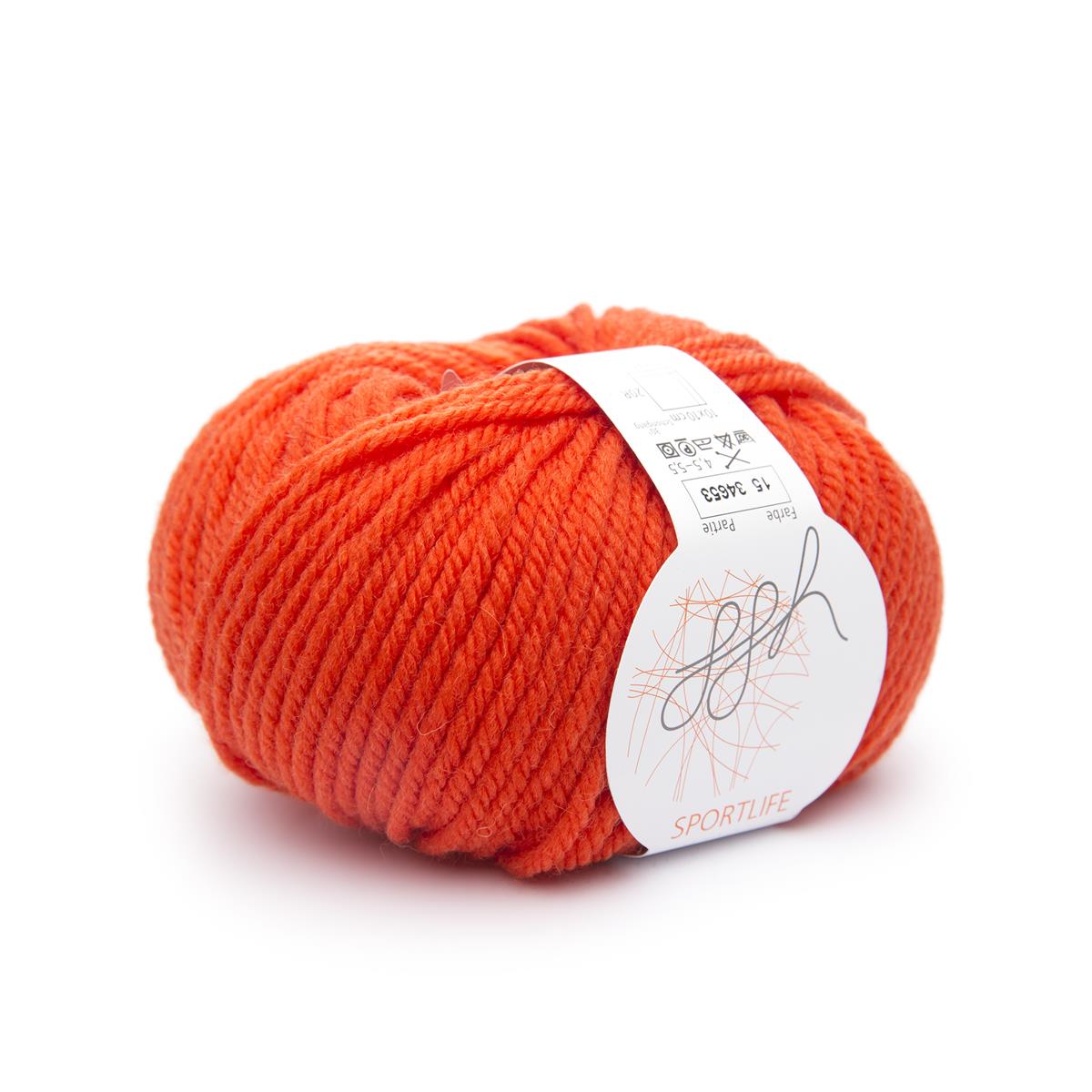 ggh Sportlife | Schurwolle | 80m/50g | 015 - Flammendes Orange - Rebecca - Online.de