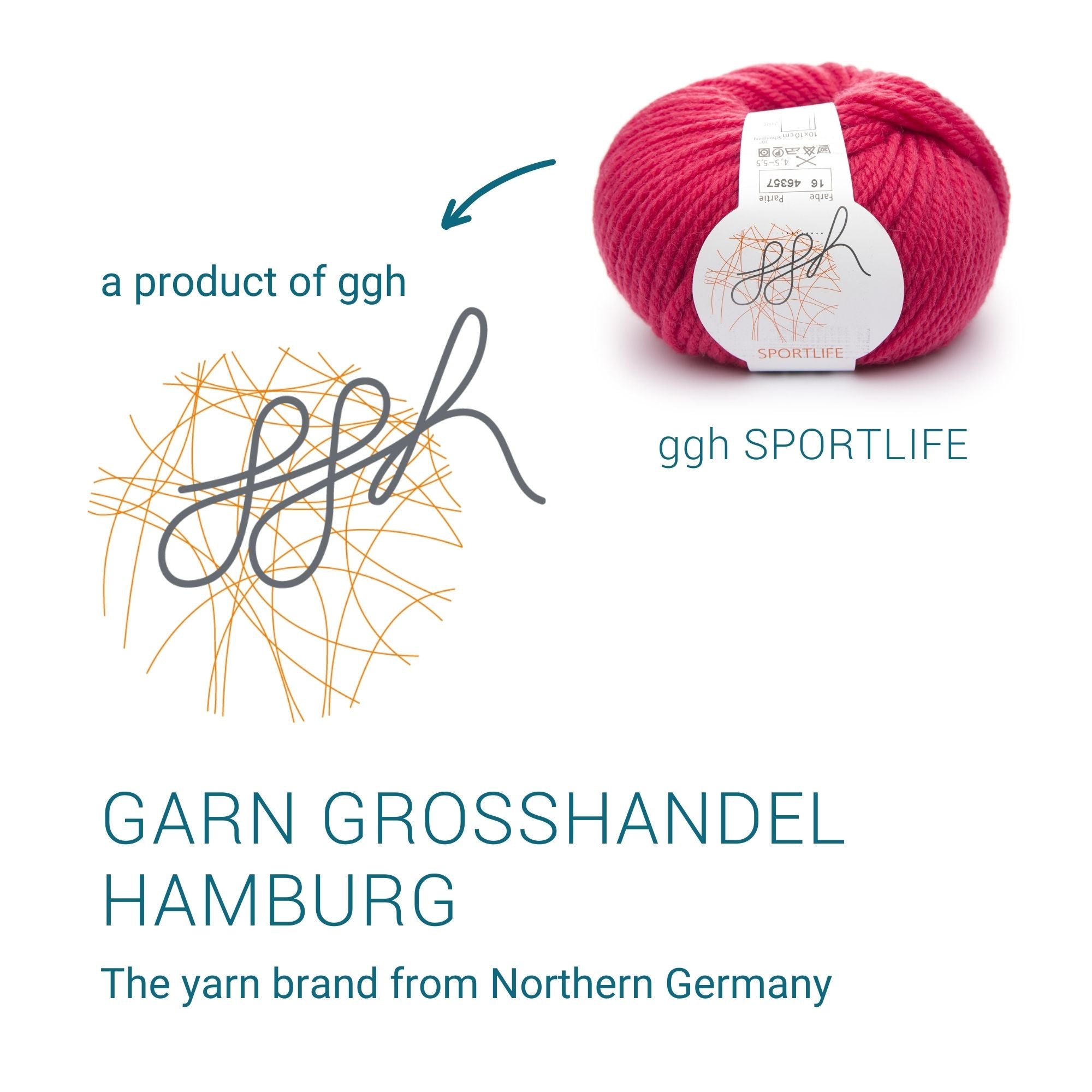 ggh Sportlife | Schurwolle | 80m/50g | 016 - Leuchtend Rot - Rebecca - Online.de