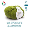 ggh Sportlife | Schurwolle | 80m/50g | 024 - Moos | rebecca - online.de