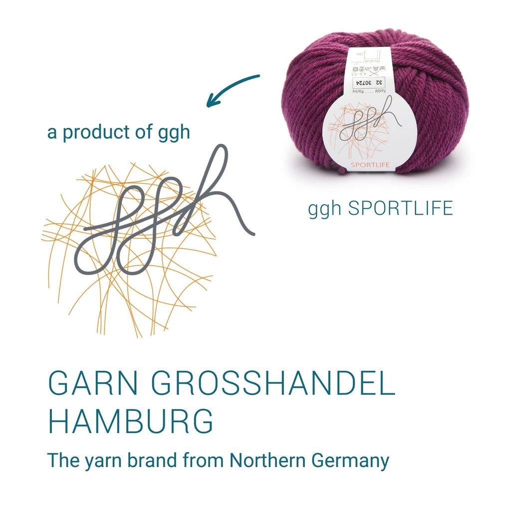 ggh Sportlife | Schurwolle | 80m/50g | 032 - Granatrot - Rebecca - Online.de