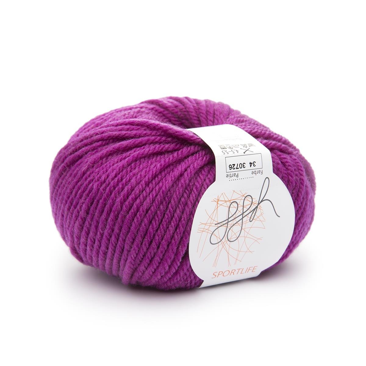 ggh Sportlife | Schurwolle | 80m/50g | 034 - Fuchsiarot - Rebecca - Online.de