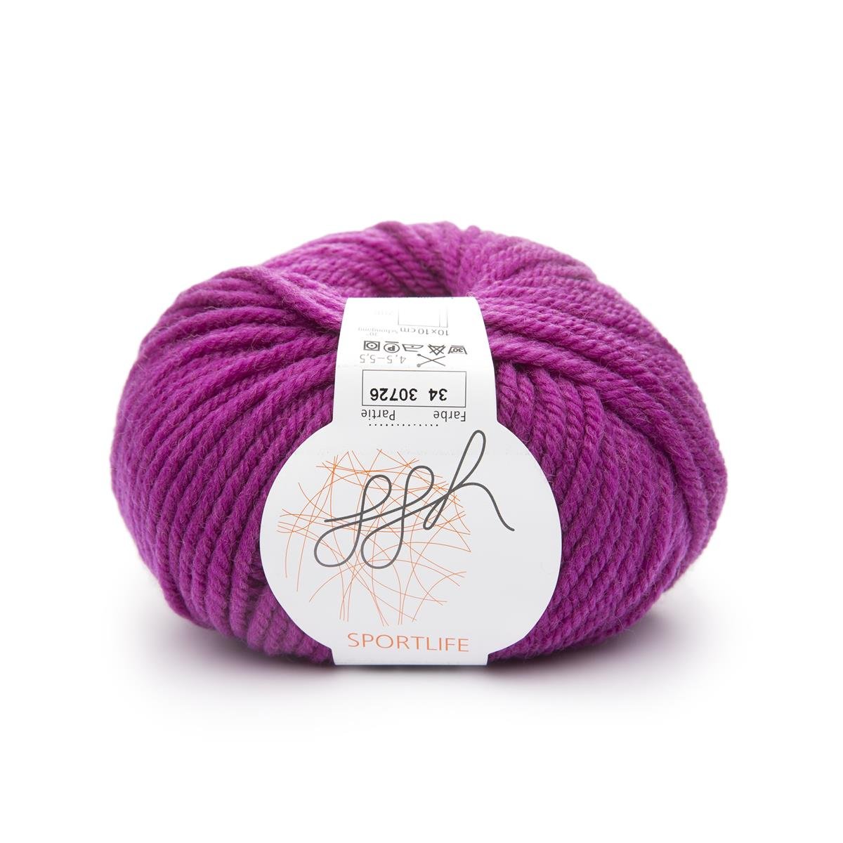 ggh Sportlife | Schurwolle | 80m/50g | 034 - Fuchsiarot - Rebecca - Online.de