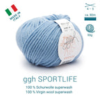 ggh Sportlife | Schurwolle | 80m/50g | 045 - Hellblau - Rebecca - Online.de