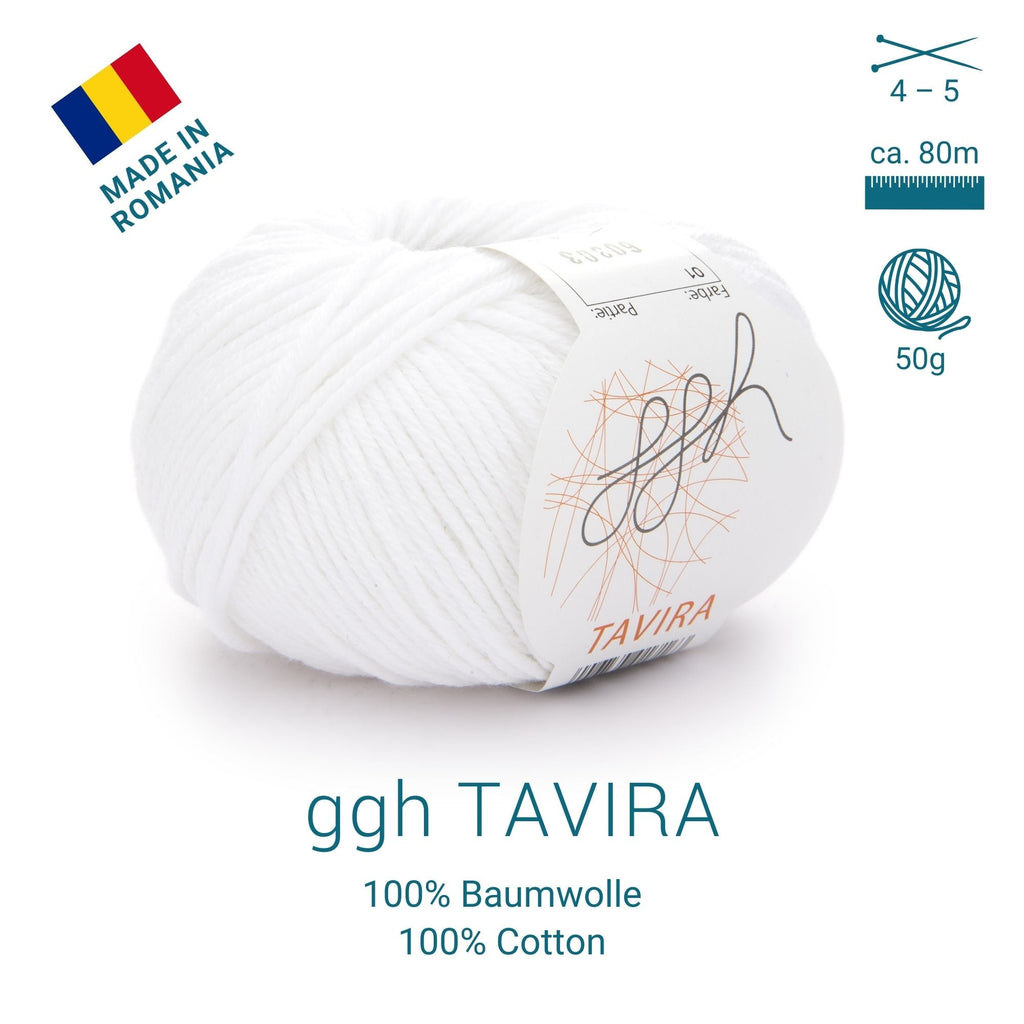 ggh Tavira | 100% Baumwolle | 80m/50g | 010 - Cremeweiß - Rebecca - Online.de