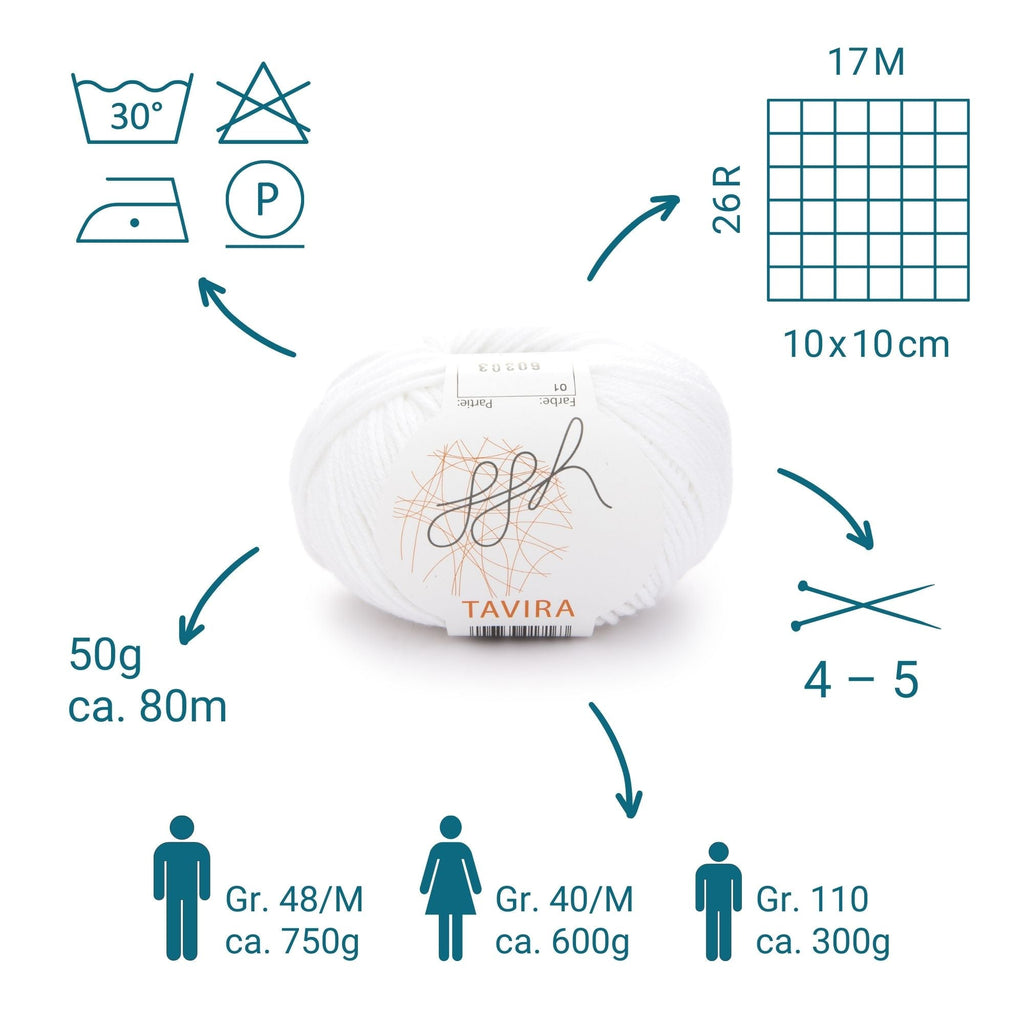 ggh Tavira | 100% Baumwolle | 80m/50g | 010 - Cremeweiß - Rebecca - Online.de