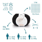 ggh Tavira | 100% Baumwolle | 80m/50g | 012 - Schwarz - Rebecca - Online.de