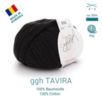 ggh Tavira | 100% Baumwolle | 80m/50g | 012 - Schwarz - Rebecca - Online.de